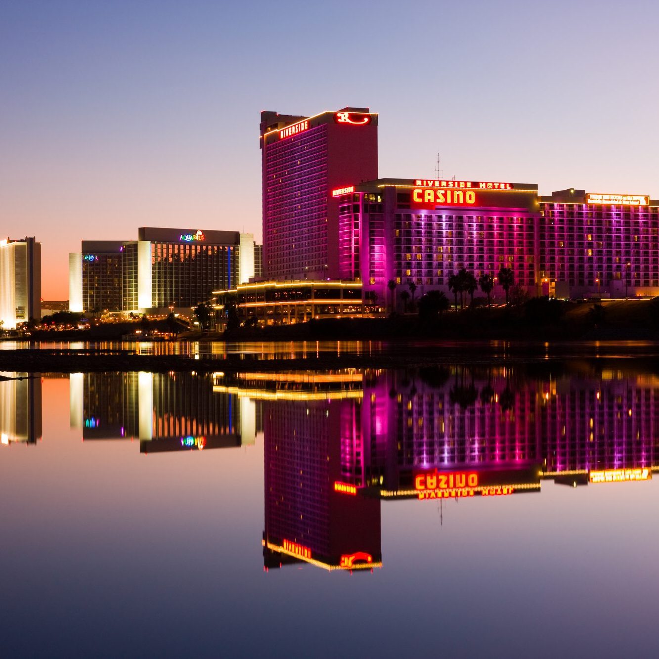 Riverside Hotel and Casino at Dusk